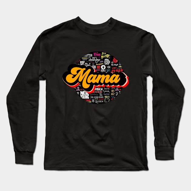 Rock Mama Long Sleeve T-Shirt by theplaidplatypusco